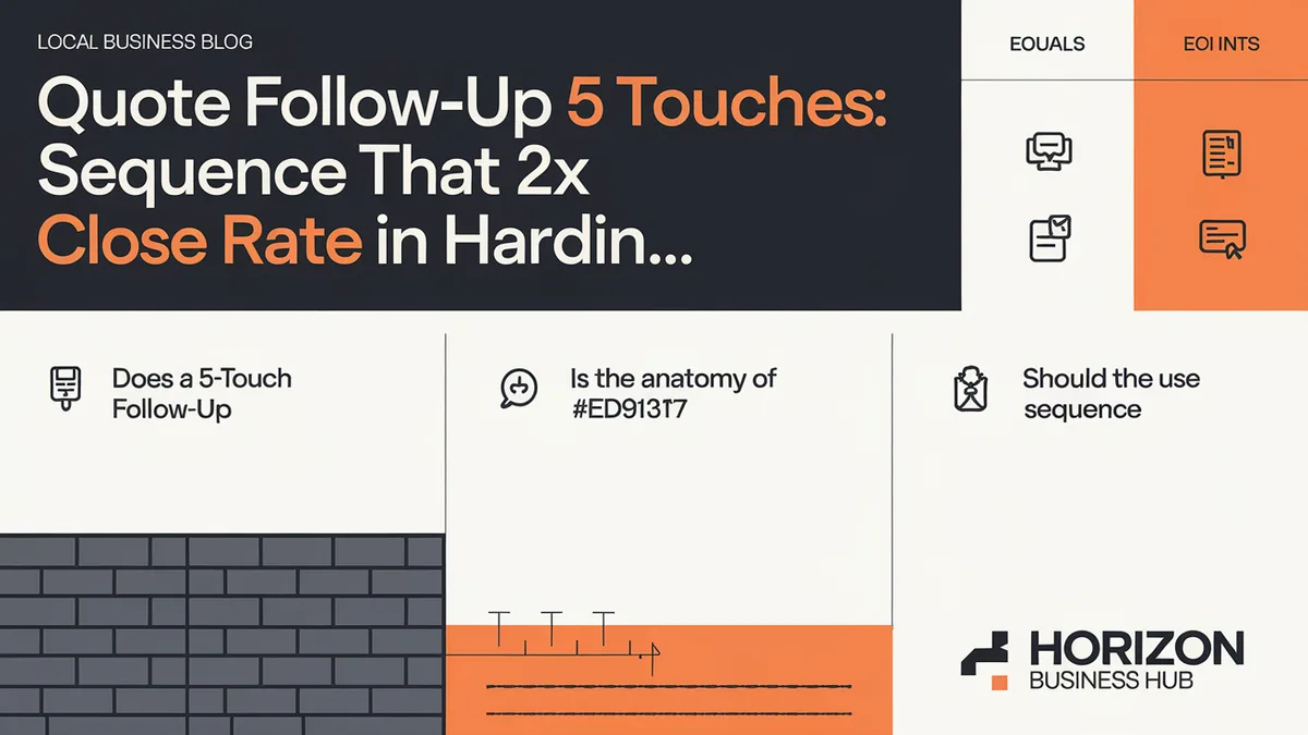 Quote Follow-Up 5 Touches: Sequence That 2x Close Rate in Hardin County KY